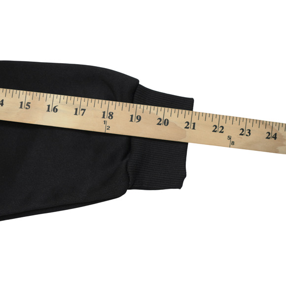 NWOT Pullover Hoodie Black Logo Kangroo Pocket Drawstring Hood Gorpcore Minimal - Picture 10 of 11